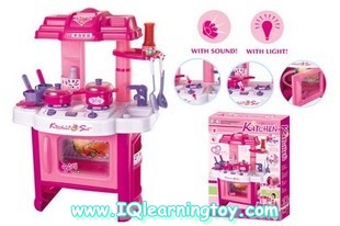 Kitchen Pink - ชุดทำครัว มีไฟ มีเสียง พร้อมเครื่องครัวครบครัน เล่นสนุก เสริมสร้างจินตนาการให้กับเด็ก จัดส่งฟรีค่ะ