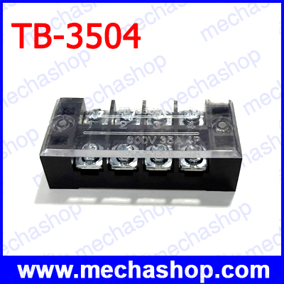 เทอร์มินอลบล็อก 4 ช่อง รางเชื่อมต่อสายไฟอเนกประสงค์ Terminal Block TB-3504