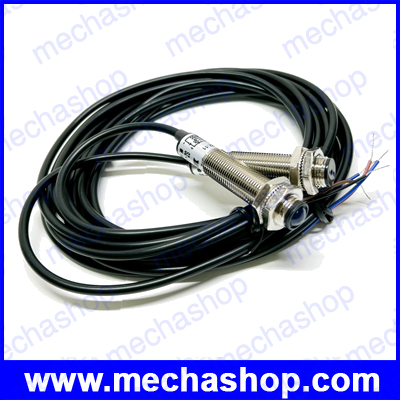 เลเซอร์เซนเซอร์ Laser sensor laser photoelectric switch M12 NPN 6-36Vdc ระยะตรวจจับ 25 เมตร