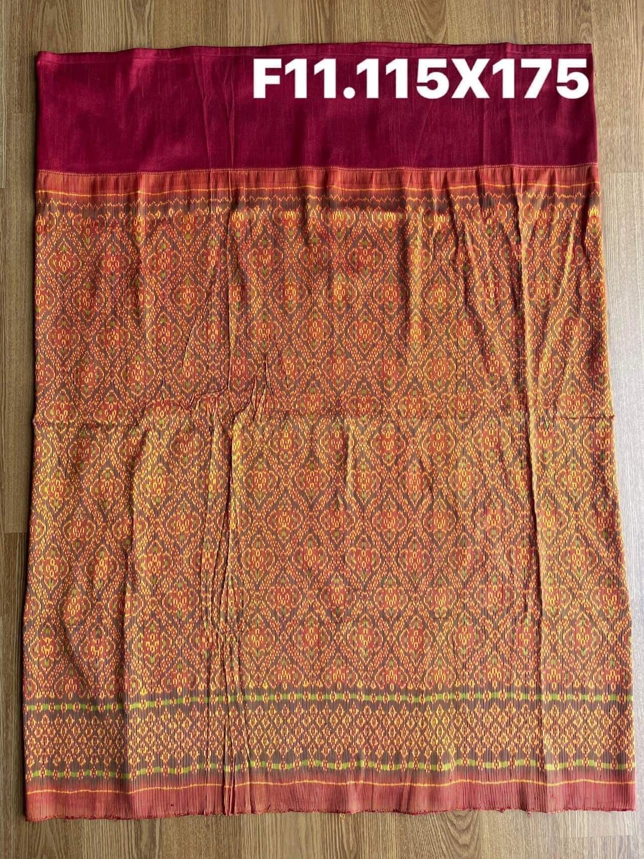 ซิ่น พระตะบอง ไหมบ้านสาวมือ ย้อมสีธรรมชาติ ขนาด 115x175ซม สีแดง รหัส N9-SIL-F11