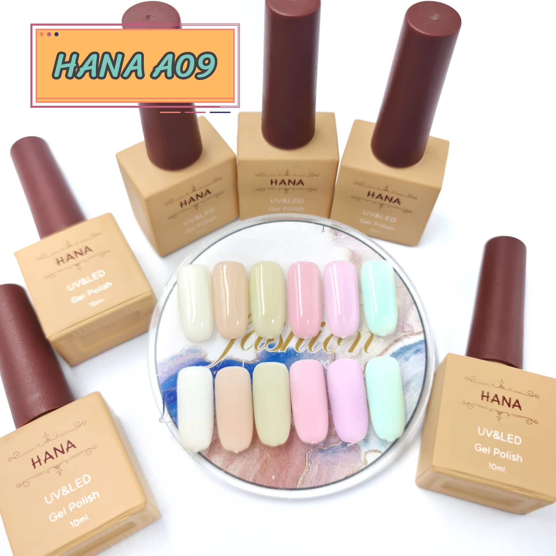 ชุดสีเจล HANA 6สี ขนาด 10ml. (มีให้เลือก11ชุด)