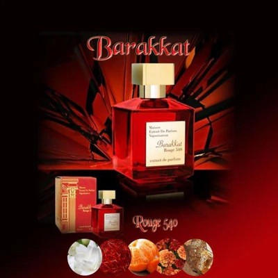 น้ำหอมแท้ Maison Extrait De Parfum Vaporisateur Barakkat Rouge 540 Extrait de Parfum 100ml กล่องซีล โคลน 540 แดง