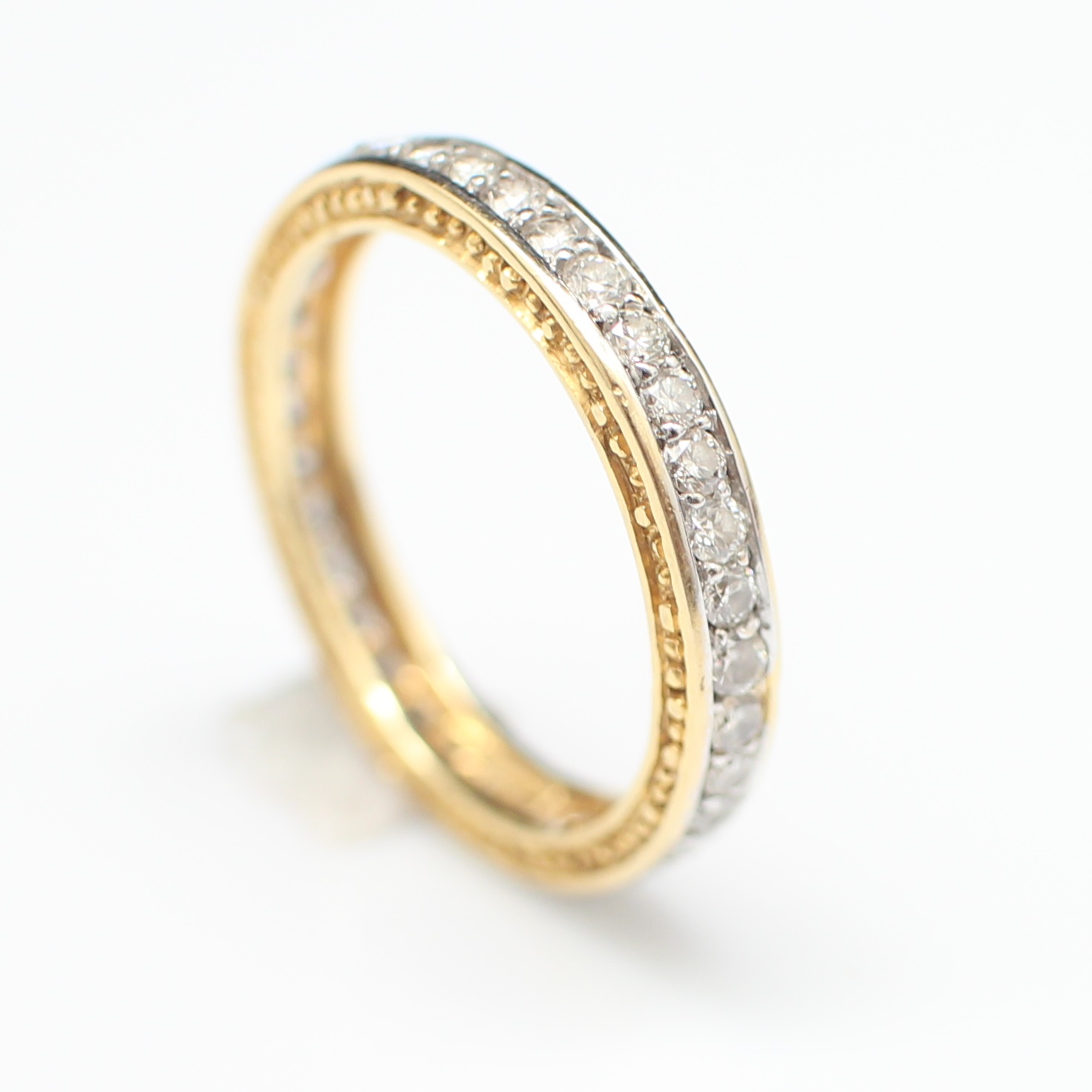 RG250248 แหวนเพชรรอบวง เพชรแท้ 1.05 กะรัต ทองแท้ 18k นน.รวม 3.1 กรัม ขนาดแหวน 56