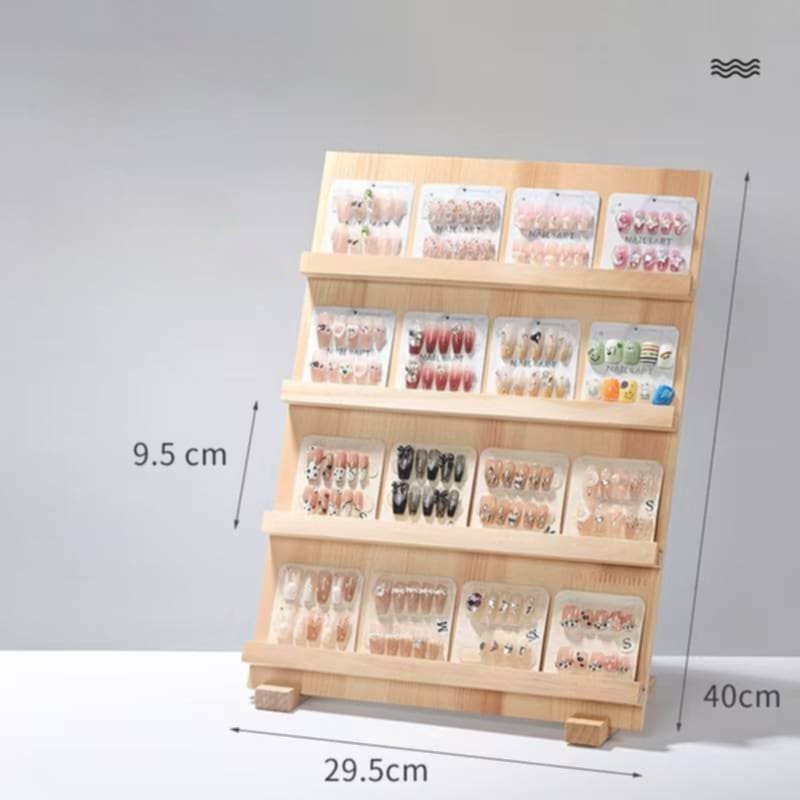 แท่นโชว์เล็บปลอมสำหรับร้านทำเล็บ ชั้นโชว์เล็บปลอมเรียบหรู ที่วางโชว์เล็บ
