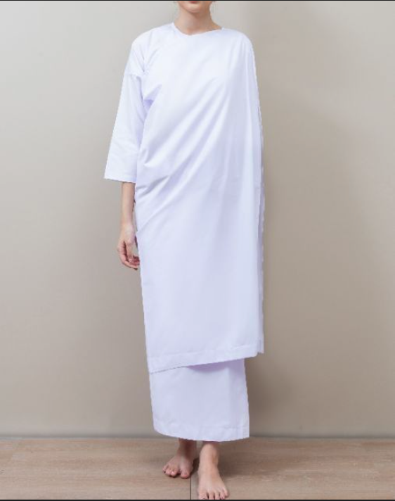 สั่งตัด (ไม่รวมผ้า) ชุดปฏิบัติธรรม ชุดแม่ชี เซ็ท4ชิ้น CUT-ST03026701