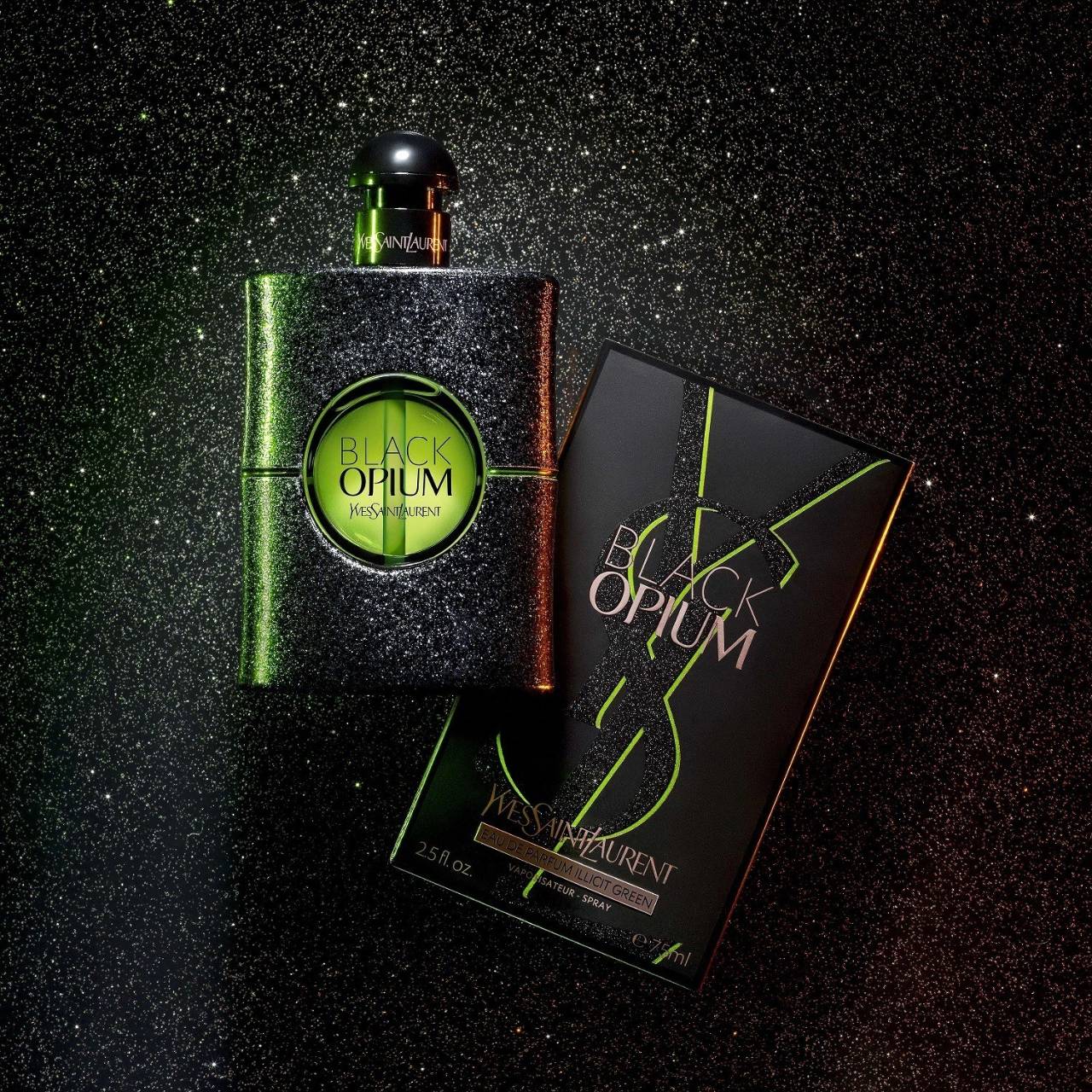 น้ำหอมจิ๋วมินิ YSL Black Opium Illicit Green (New 2022 ) 7.5ml แบบแต้มมีกล่อง ( Mini Perfume น้ำหอมขนาดพกพา) น้ำหอมจิ๋วมินิ ขวดน่ารัก ตั้งโชว์ก็สวย พกพาก็สะดวก หัวแต้มตามจุดชีพจร