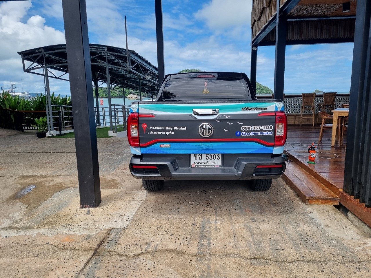 สติ๊กเกอร์พิมพ์UV ติดรถยนต์ CoCo Pier