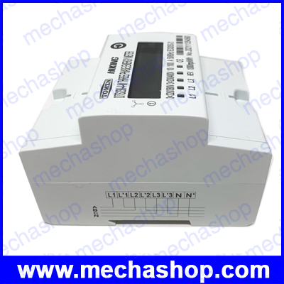 มิเตอร์วัดพลังงาน มิเตอร์วัดกำลังไฟฟ้า 4P 10(100)A three phase Din rail KWH Watt hour din-rail energy meter LCD 3*230/400V 50Hz