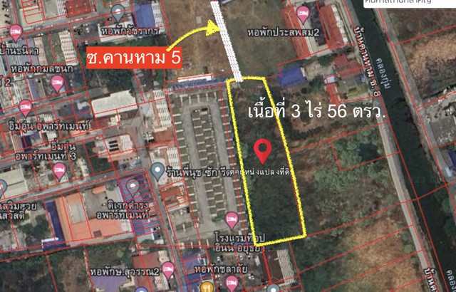 ขาย ที่ดิน สร้างบ้าน หอพัก ซ.วัดคานหาม อ.อุทัย จ.อยุธยา ( คานหาม ซ.5)