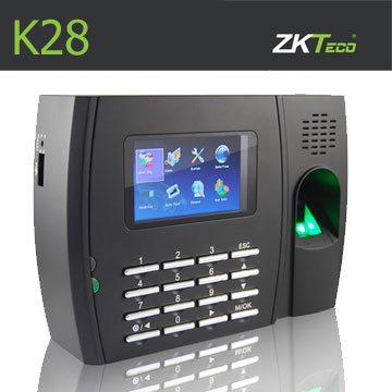 เครื่องสแกนลายนิ้วมือ บันทึกเวลาทำงาน ZK K28