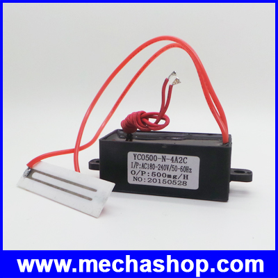 เครื่องผลิตโอโซน แผ่นเพลทเซรามิคผลิตโอโซนบริสุทธิ์ YC0500-N-4A2C Ceramic Plate Ozone Generator 500mg/h AC180-240V