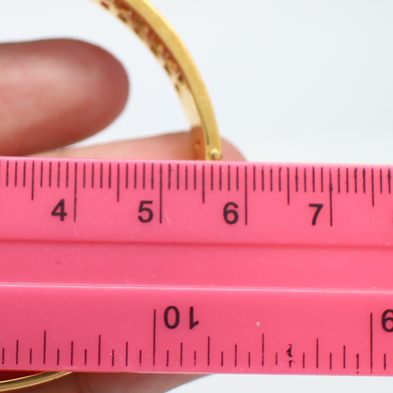 BL25081 กำไลทับทิมเจียรไน 2 แถว ครึ่งวง ทองแท้ 90% นน.รวม 30.6 กรัม เส้นผ่านศูนย์กลาง 5.5 ซม.