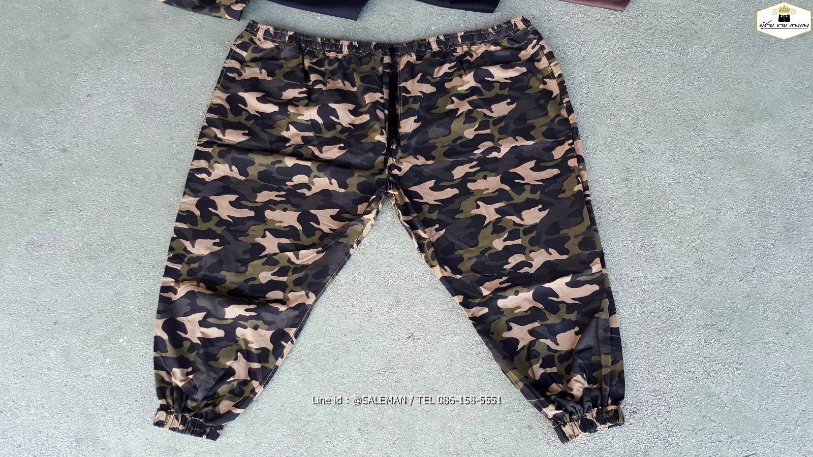 กางเกง JOGGER พรีเมี่ยม ริมแดง BIG ทหารน้ำตาล