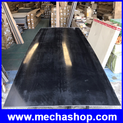 แผ่นชาโคลบอร์ด แผ่นผนัง WPC Charcoal Board High Definition Film ตกแต่งบ้าน ตกแต่งผนัง Size: L2440mm* W1220mm* H5mm (ฺBlack metal)