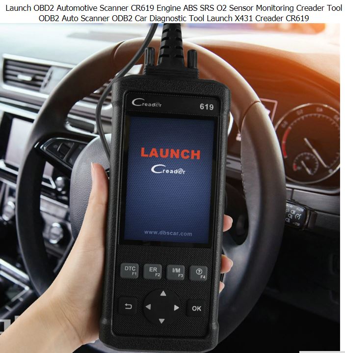 Launch OBD2 Automotive Scanner CR619 Engine ABS SRS O2 Sensor Monitoring Creader Tool ODB2 Auto Scanner OBD Car Diagnostic Tool
