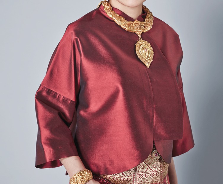 แบบตัดชุด แยกชิ้น เสื้อ+กระโปรง ผ้าไหม (ไม่รวมผ้า) chobmai x PTS รหัส CUT-PTS0522661