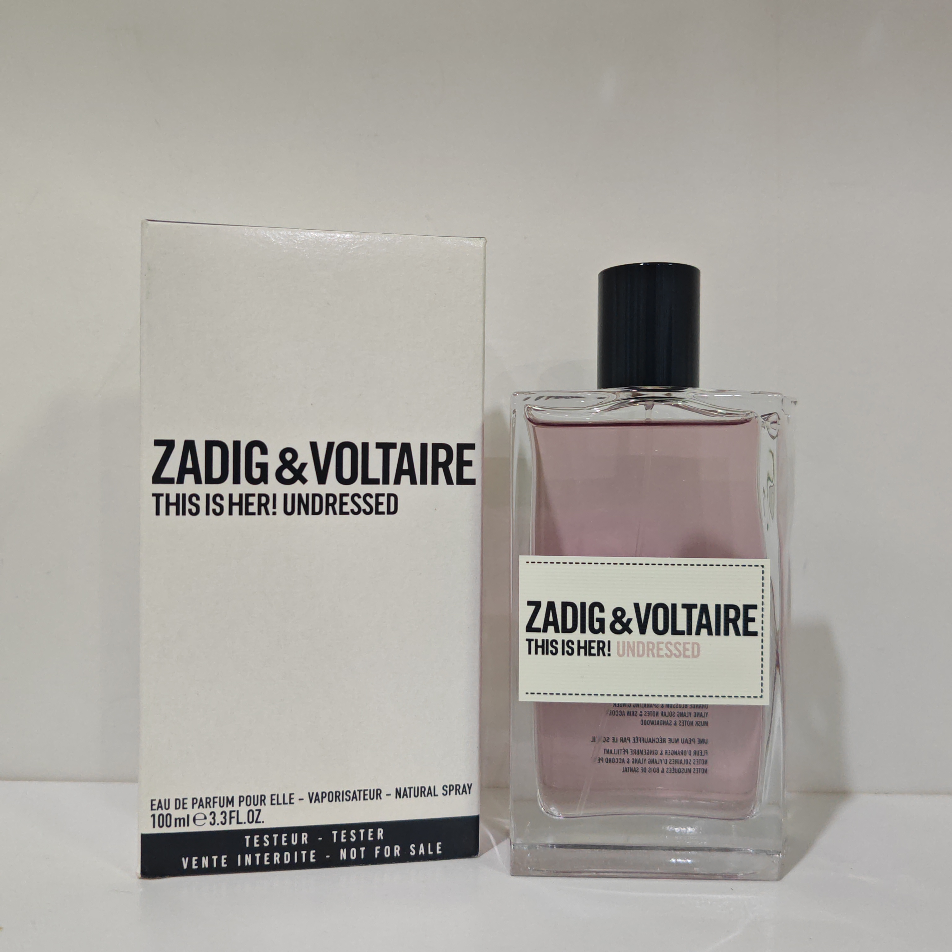 น้ำหอม Zadig & Voltaire THIS IS HER! UNDRESSED Pour Elle EDP 100ml กล่องเทสเตอร์ขาว