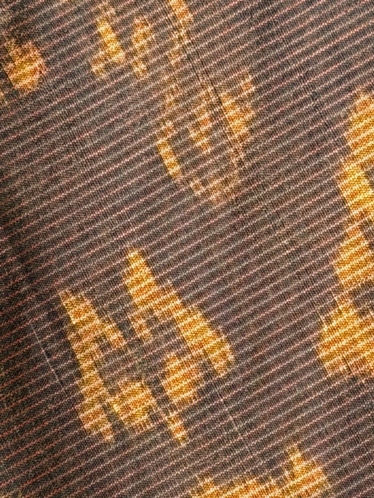 ซิ่น ผ้าไหมมัดหมี่ 3ตะกอ ขนาด 1x2 เมตร ลายดอกรักราชกัญญา สีน้ำตาลทอง รหัส PCS-NY-11226827