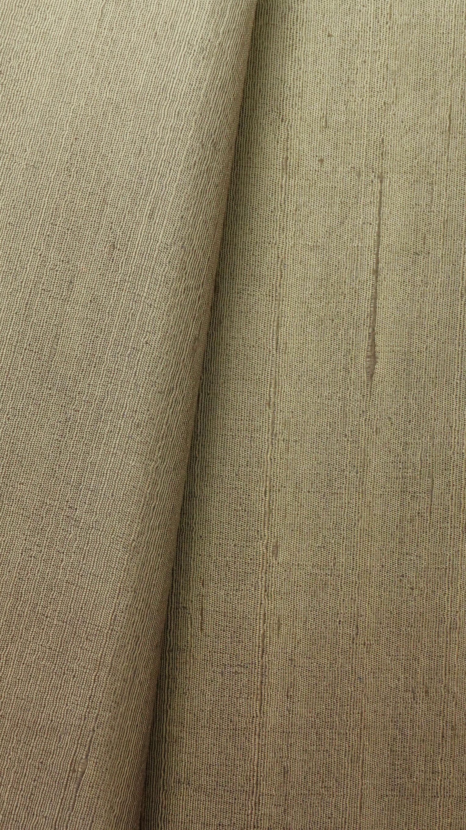 ผ้าไหมย้อมสไลด์สี ไหมบ้านทอมือ 2ตะกอ สีครีมทอง-สีทองน้ำตาลเข้ม เลือกขนาด รหัส BT-TT-022468514