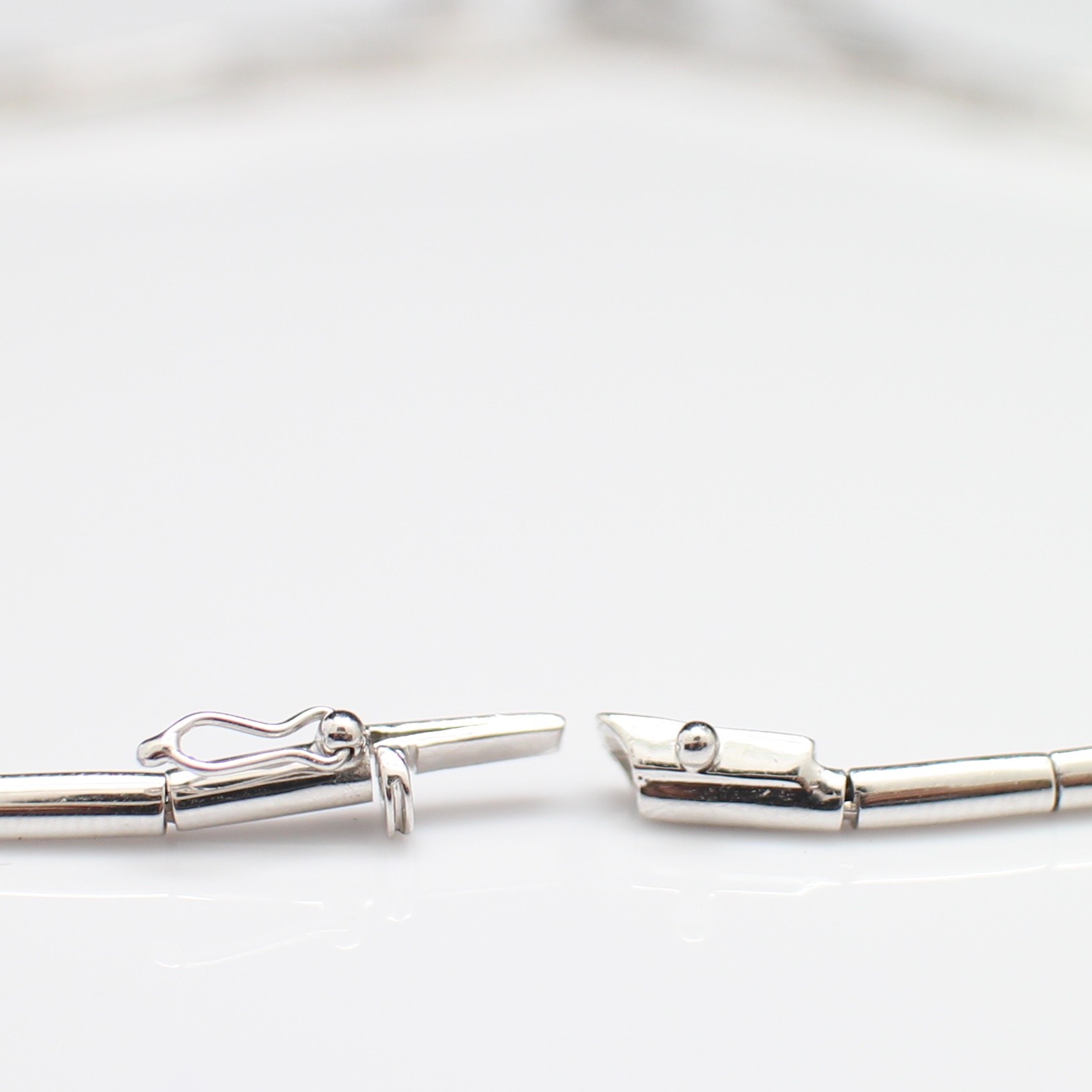 NL25015 สร้อยคอเพชรระย้า เพชรแท้ 445 เม็ด 5.92 กะรัต ทองแท้ 18k นน.รวม 25.8 กรัม ยาว 15 นิ้ว งานดีไซน์สวย