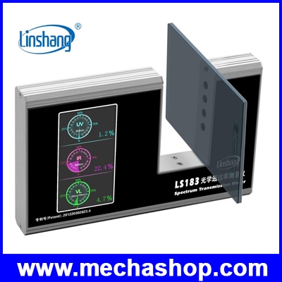 เครื่องวัดการกรองแสง เครื่องวัดฟิล์มกรองแสง มิเตอร์วัดกระจกกรองแสง Linshang LS183 Spectrum Transmission Meter UV IR Transmission Meter test film glass window tint