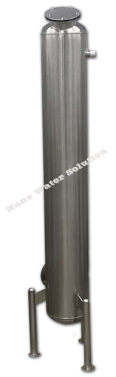 ถังกรองน้ำสแตนเลส 10" ขนาด 20x120x0.15 ซม. 1" ก้างปลา