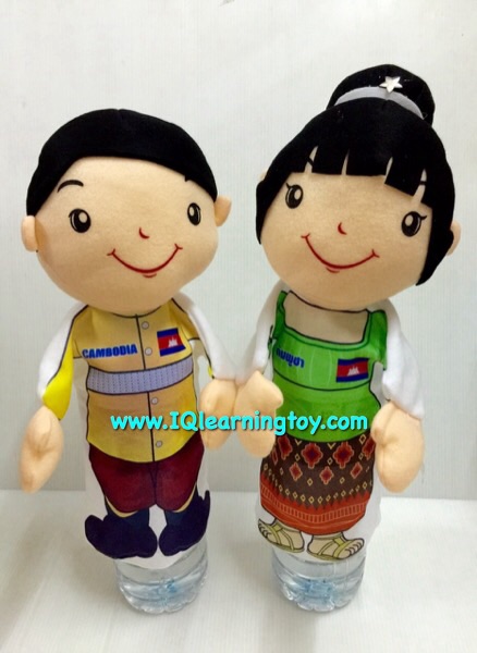 Asian-Pupet ตุ๊กตาหุ่นมือชุดแต่งกายประจำชาติอาเซี่ยนทั้งชายและหญิงในกลุ่มสมาชิกอาเซียนรวม10ประเทศ 20 ชุด ส่งฟรี
