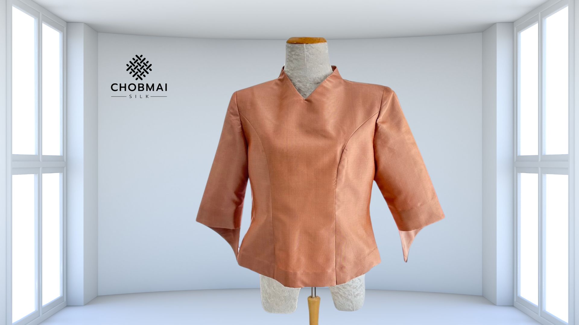 แบบตัด เสื้อผ้าไหม (ไม่รวมผ้า) ตามแบบ รหัส CUT-ST-0121672