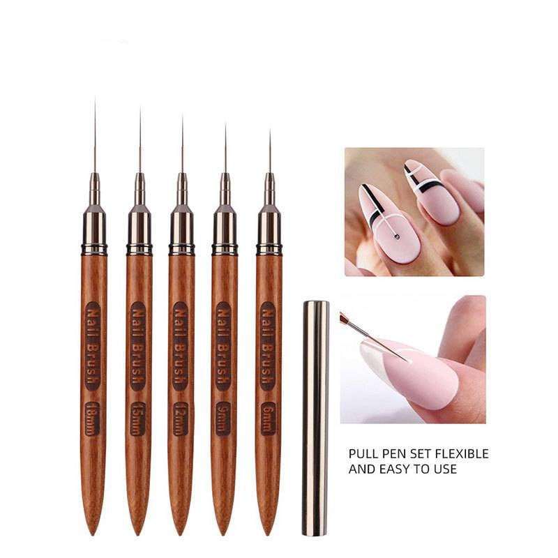 พู่กันไลเนอร์ พู่กันเพ้นท์ลายเส้น เพ้นท์ตัดขอบ ขายแยกเบอร์ ด้ามลายไม้สวยงาม