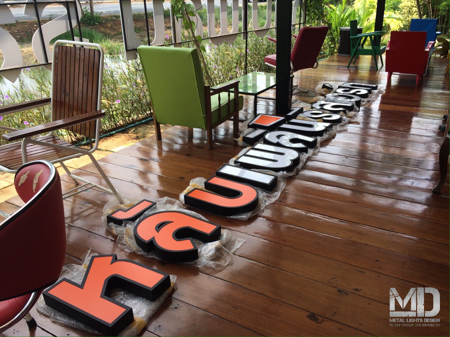 ป้ายไฟออกด้านหน้า ติดไฟ LED