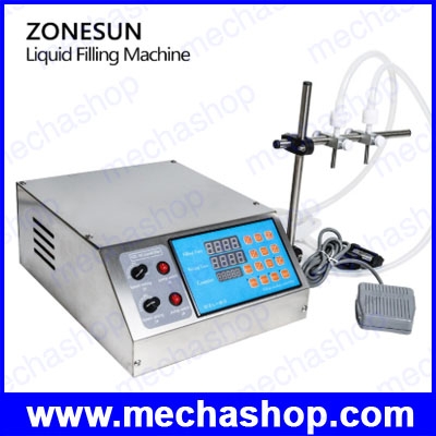 เครื่องบรรจุของเหลว เครื่องกรอกของเหลว Digital Control Pump Liquid Filling Machine 3-4000ml 2 หัวจ่าย (สินค้า Pre-Order)