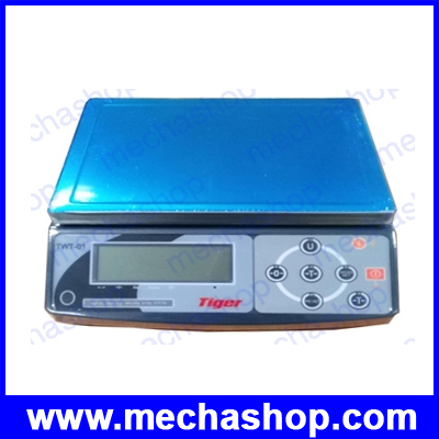 เครื่องชั่งดิจิตอลตั้งโต๊ะ เครื่องชั่งละเอียดสูงชั่งได้ ชั่งได้ 3kg/0.1g, 6kg/0.2g, 15kg/0.5g, 30kg/1g ขนาดจานชั่ง 310x220mm. ยี่ห้อ TIGER รุ่น TWT-01-K (ไต้หวัน)