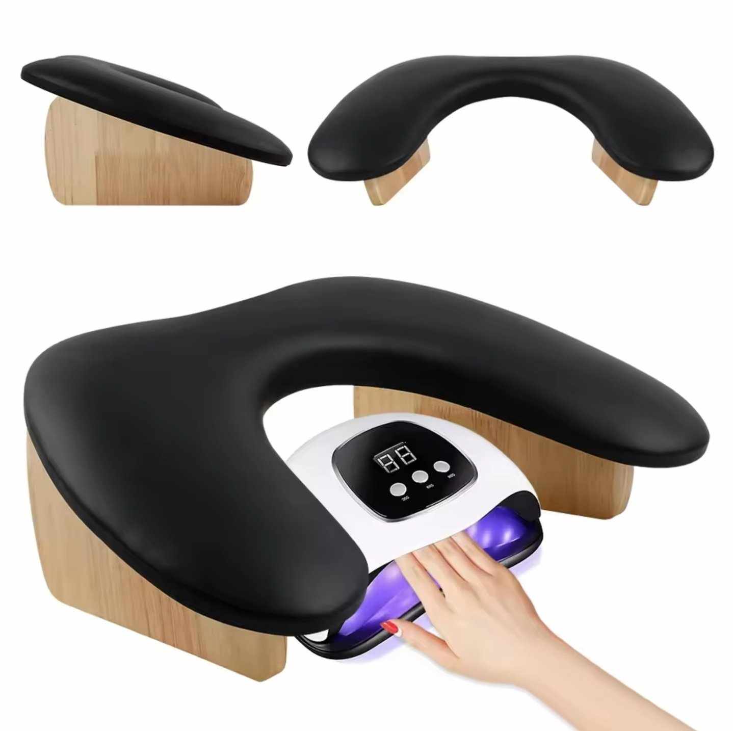 หมอนรองมือทำเล็บ หมอนรองแขน หนังPU ขาตั้งพับเก็บได้ มีให้เลือก3สี