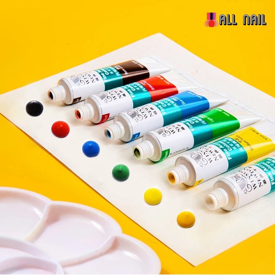 สีอะคริลิคเพ้นท์เล็บ 12สี ขนาด10ml.