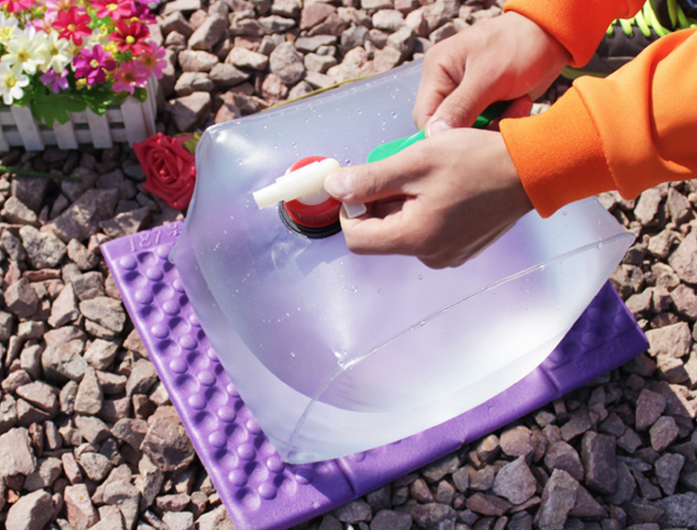 ถังน้ำ แกลลอน พกพา พับได้ 20 ลิตร