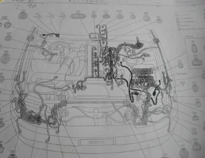 หนังสือ วงจรไฟฟ้า (wiring diagram) TOYOTA MARK II เครื่องยนต์ 1JZ-GTE 1993~