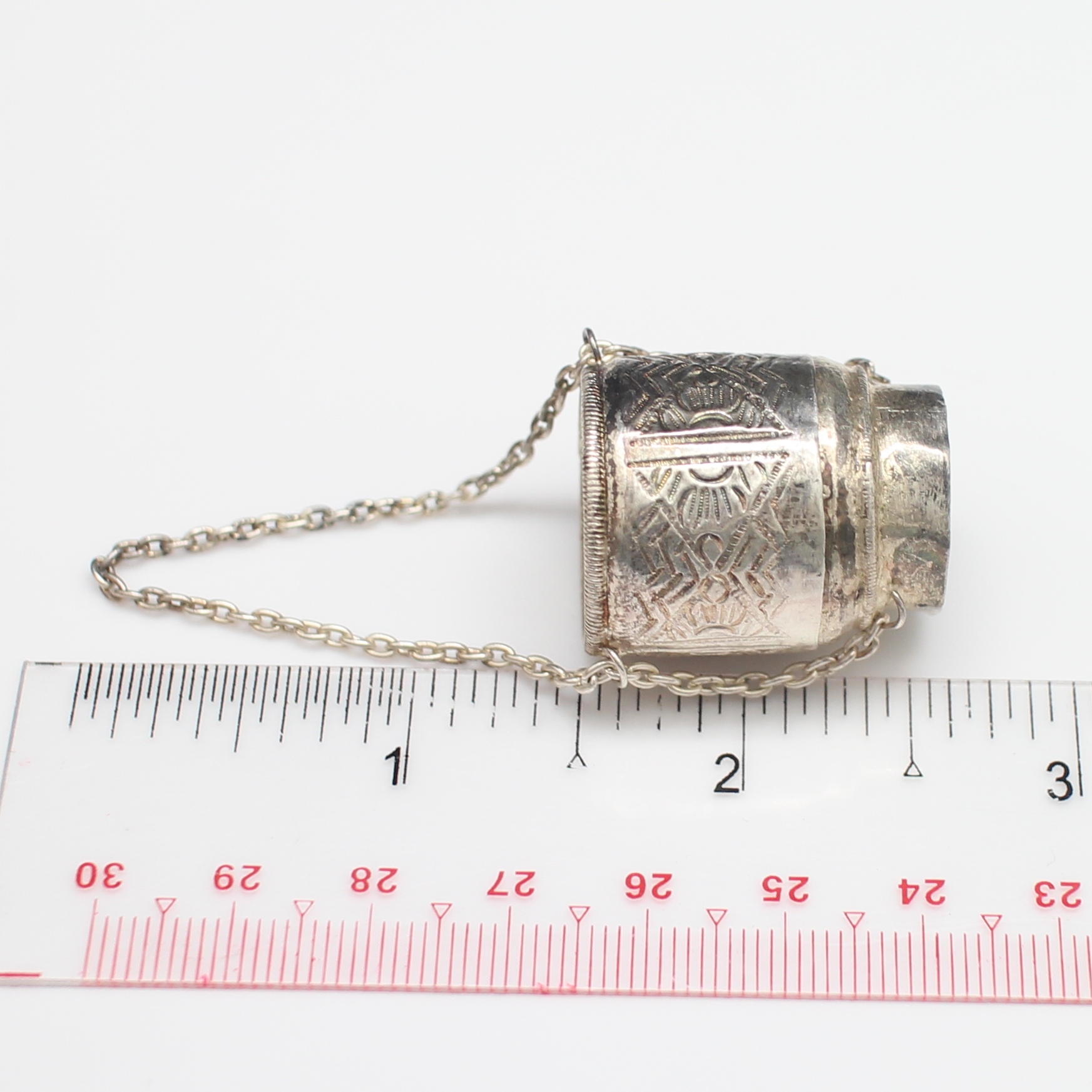 SI358 กระติ๊บเงินจิ๋ว ลายสาน เงินแท้ 92.5% นน.รวม 10.4 กรัม