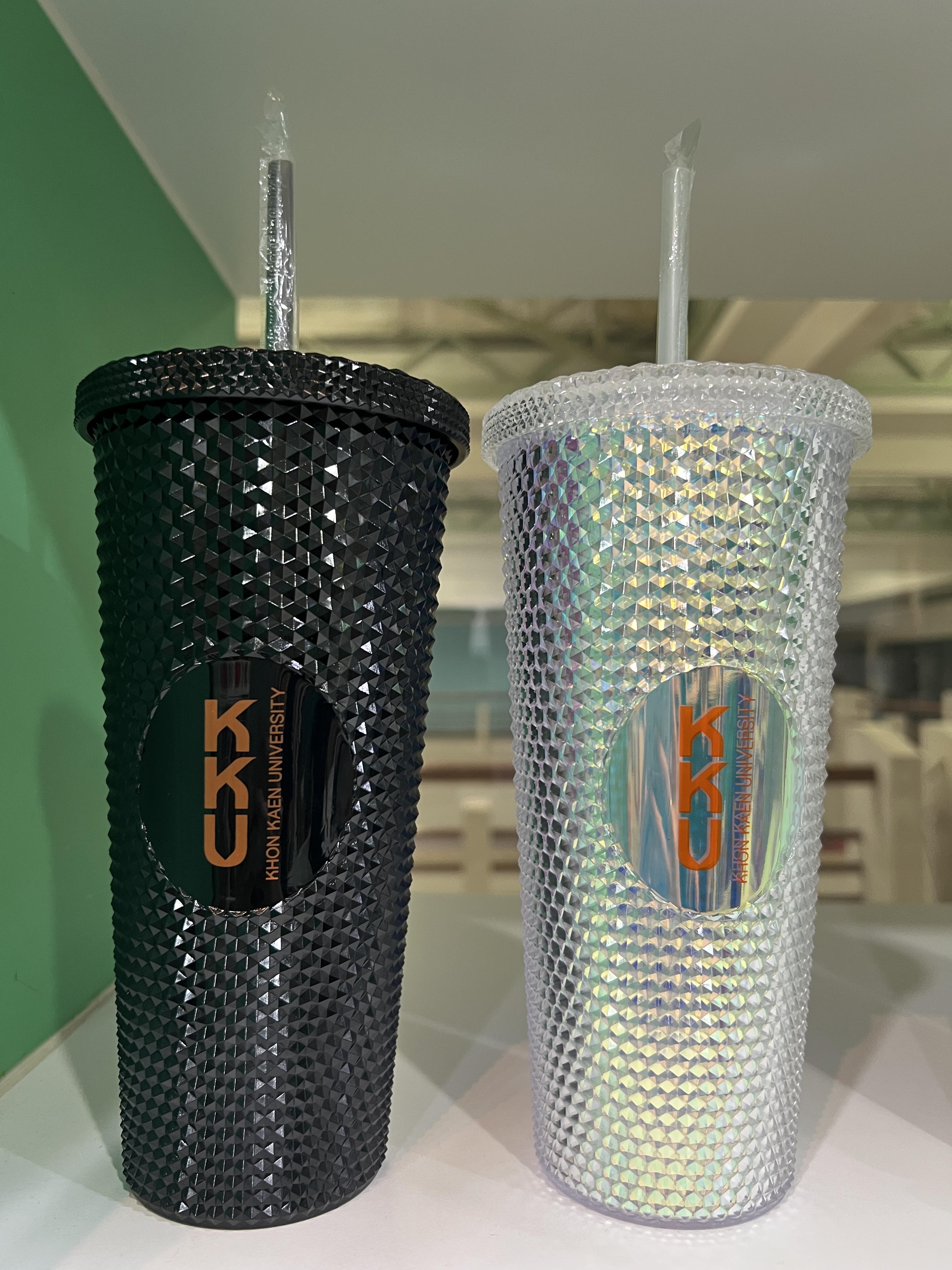 แก้วหนาม2ชั้น พร้อมหลอด