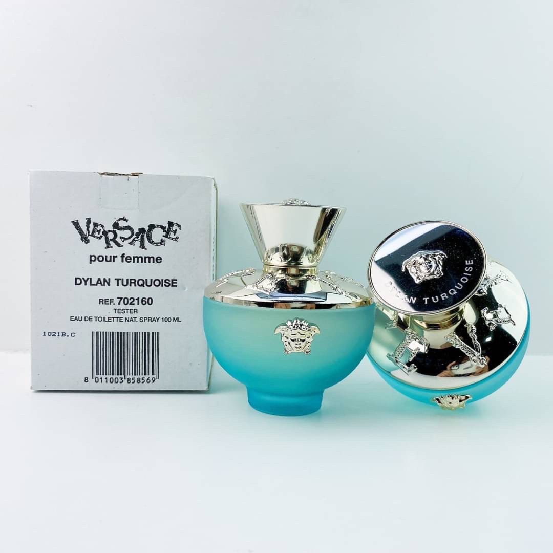 น้ำหอมแท้ Versace Dylan Turquoise Eau De Toilette 100ml กล่องเทสเตอร์