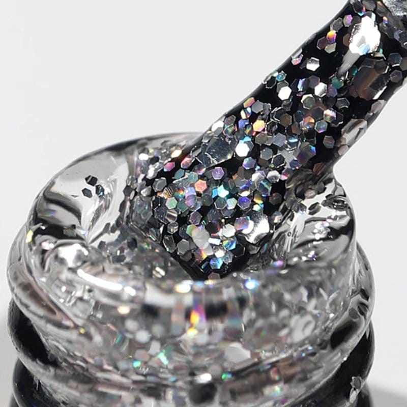 สีเจลกากเพชรแน่นๆ สีเงิน,ทอง สีเจลกลิตเตอร์ วิ้งตาแตก สีแฟลชเล่นแสง สไตล์เกาหลี เกรดพรีเมียม