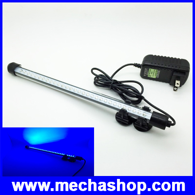 หลอดไฟ LED ตู้ปลาแสงสีฟ้า กันน้ำได้ สำหรับตกแต่งตู้ปลา 2W Aquarium Fish Tank Waterproof Blue 30 LED Bar Submersible Strip 220V