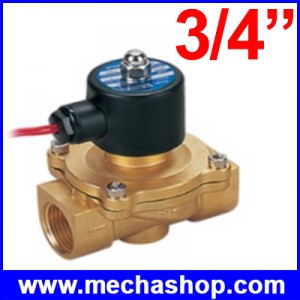 โซลินอยด์ปิดเปิดวาวล์น้ำด้วยไฟฟ้า Electric Solenoid Valve Magnetic 220V Water Air Inlet Flow New Switch 3/4"