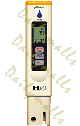 เครื่องวัดค่าความเป็นกรด-ด่าง และอุณหภูมิ เครื่องวัด pH (pH meter) PH-80 HM