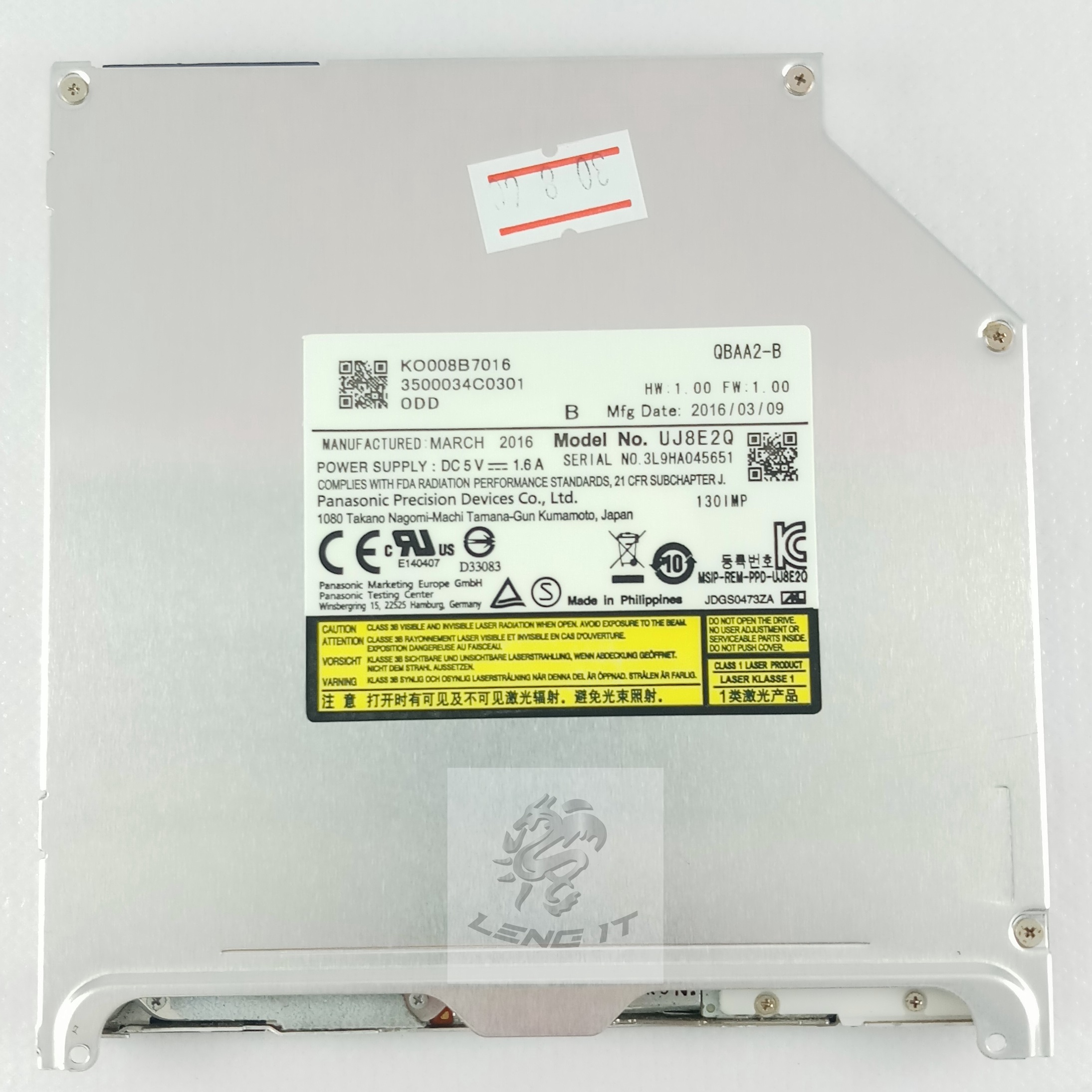 DVD-RW SATA SLIM DRIVE FOR MACBOOK PRO