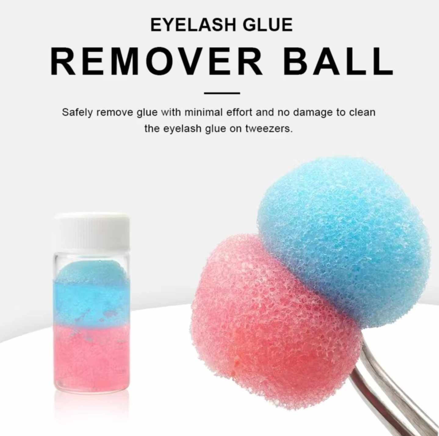 คลีนเซอร์บอล ลูกบอลล้างกาว ทำความสะอาดอุปกรณ์ ล้างที่คีบขนตา ล้างคีมหนีบต่างๆ