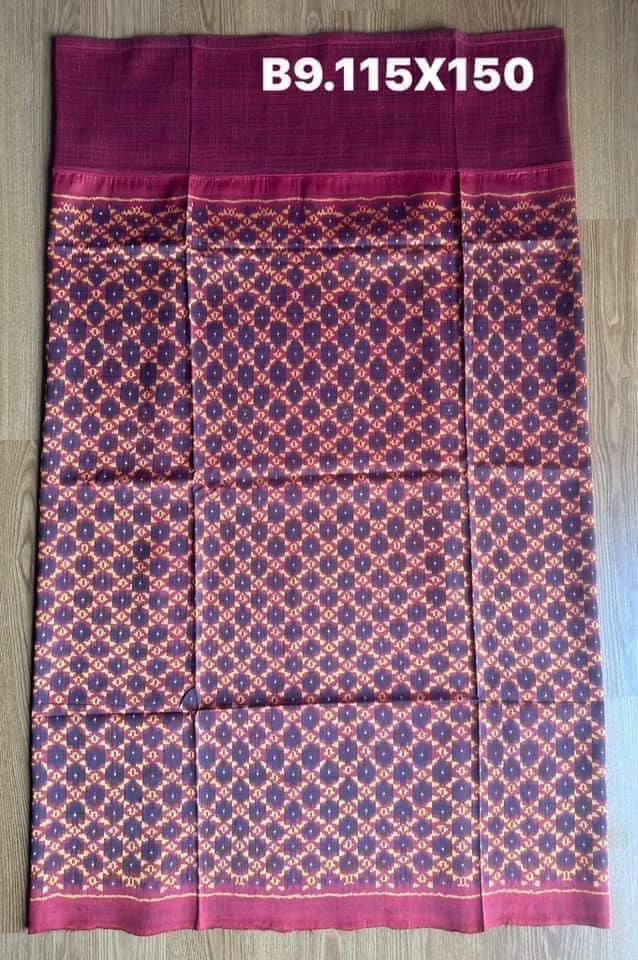 ซิ่น พระตะบอง ไหมบ้านสาวมือ สีธรรมชาติ ขนาด 115x150ซม สีม่วง รหัส N9-SIL-B9