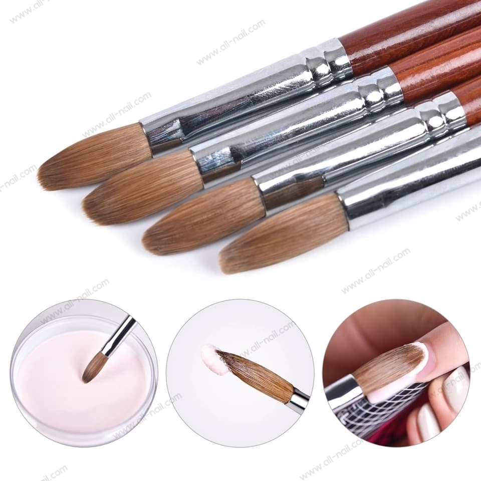 พู่กันต่ออะคริลิค พู่กันทำเล็บ ต่อเล็บ ขนKolinskyแท้ มีหลายขนาด