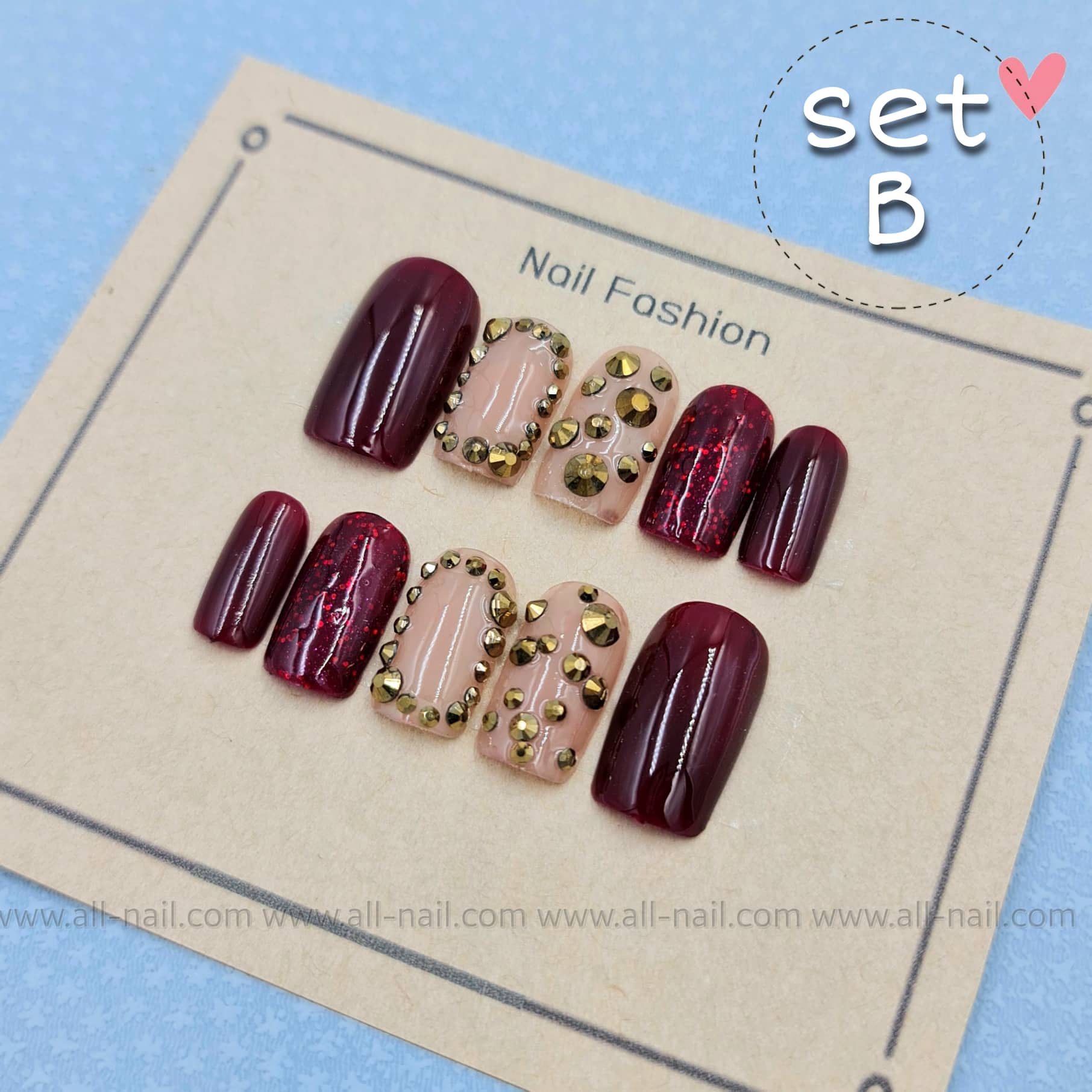 เล็บปลอม งานเจลแท้ ฟรี!! อุปกรณ์สำหรับติดเล็บ