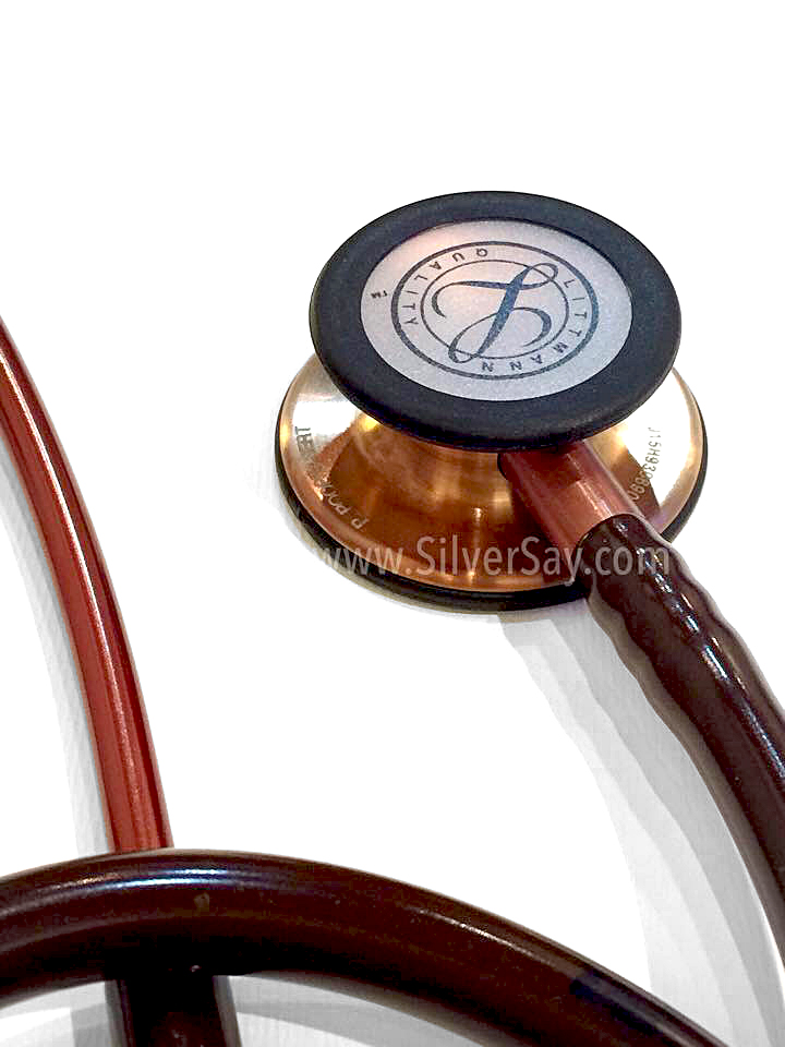 สลักชื่อ "P. POOPRASERT" บนหูฟังแพทย์ Stethoscope - 3M Littmann Brand