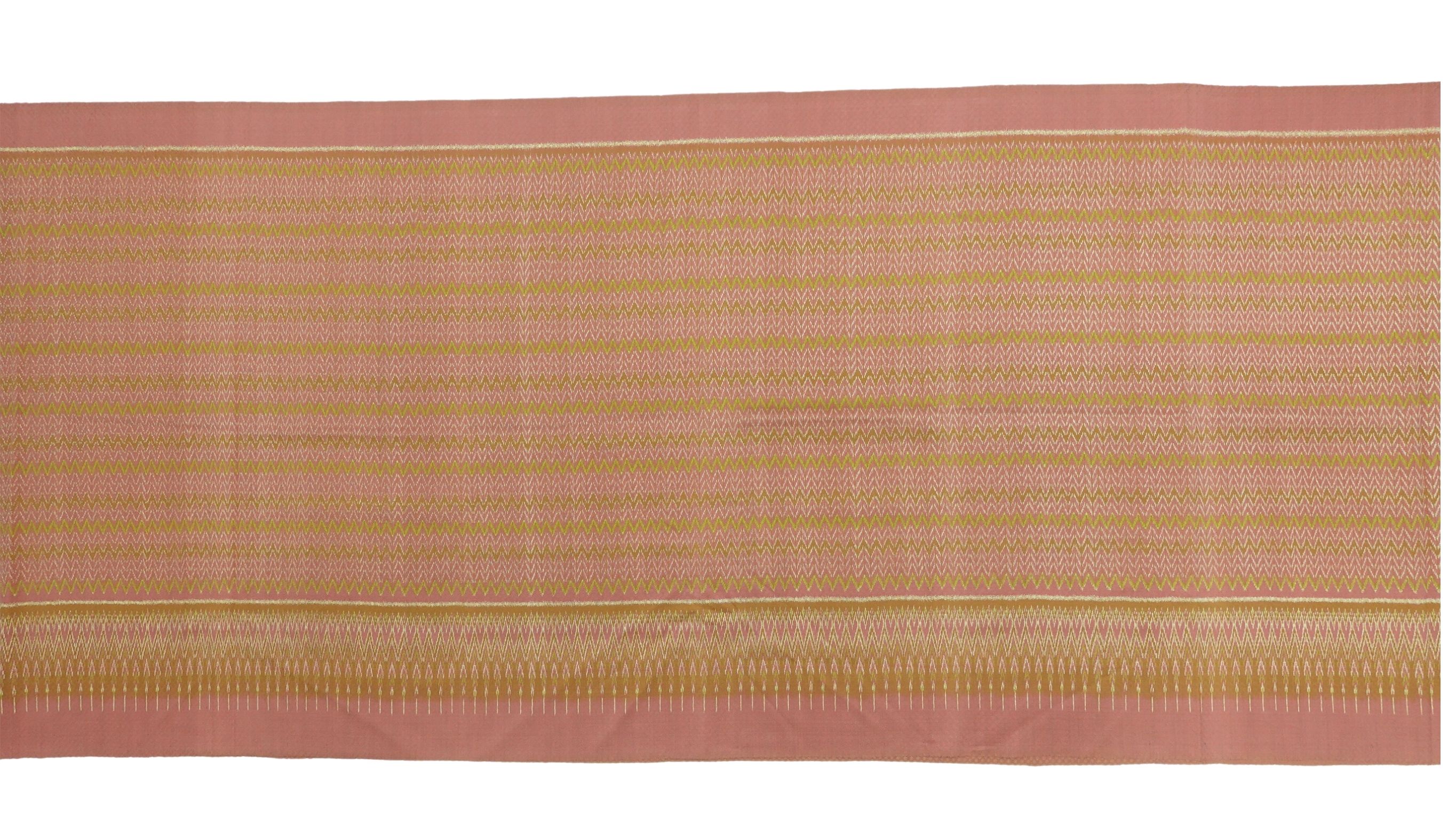 ซิ่น ผ้าไหมมัดหมี่ 6ตะกอ สีธรรมชาติ ลายโฮลเกียรติ สีชมพูนู้ด เลือกขนาด รหัส 4L1-ME-66-033168